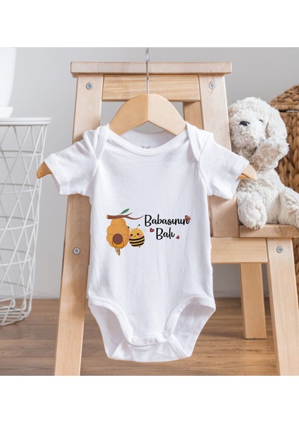 Gift Babasının Balı Tasarımlı Bebek Body Zıbın - Model 1