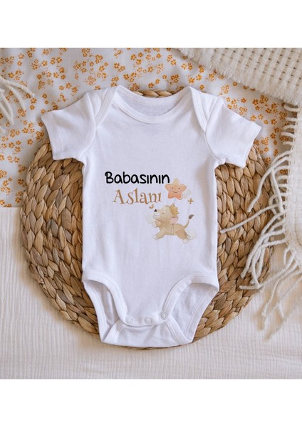 Gift Babasının Aslanı Tasarımlı Bebek Body Zıbın - Model 1 fiyatları
