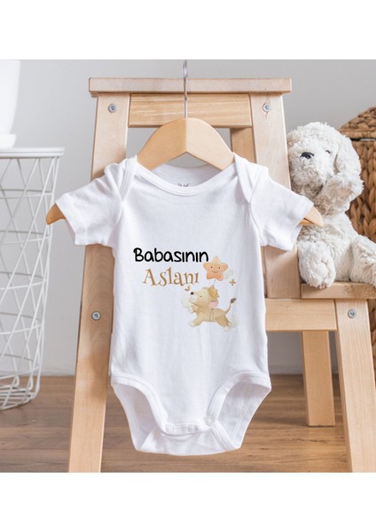 Gift Babasının Aslanı Tasarımlı Bebek Body Zıbın - Model 1 fırsatları