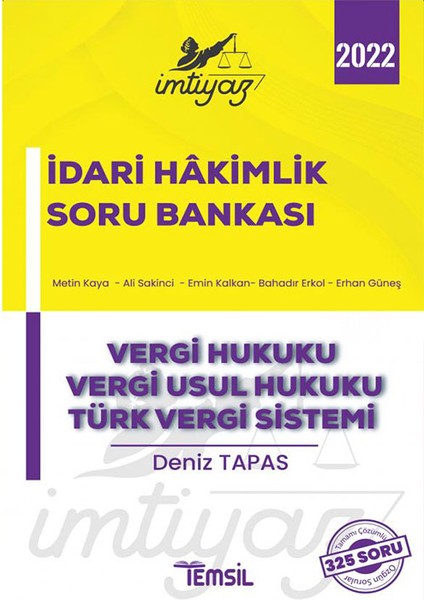 Imtiyaz Idari Hâkimlik Soru Bankası/vergi Hukuku- Vergi Usul Hukuku- Türk Vergi Sistemi