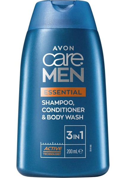 Care Men Essential 3’ü 1 Arada Sampuan, Bakım Kremi ve Duş Jeli 200 ml