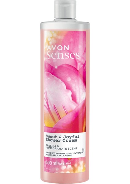 Senses Sweat & Joyful Frezya ve Nar Kokulu Krem Duş Jeli 500 ml
