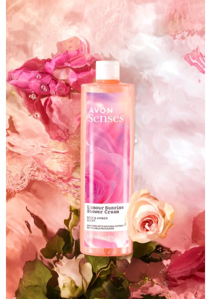 Senses L'amour Sunrise Gül ve Amber Kokulu Krem Duş Jeli 500 ml modelleri