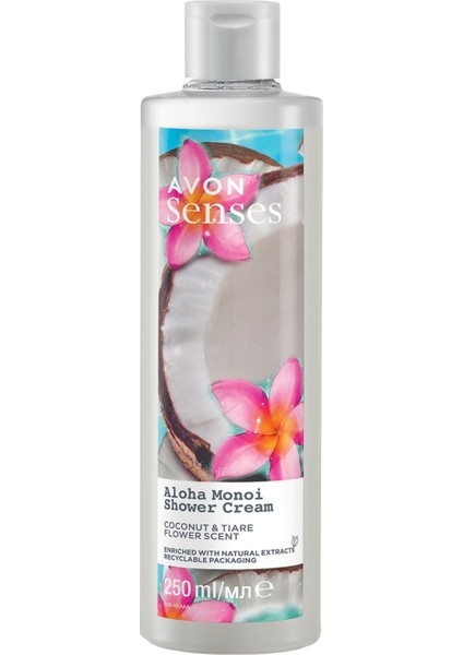 Senses Aloha Monoi Tiare Çiçeği ve Hindistan Cevizi Kokulu Krem Duş Jeli 250 ml