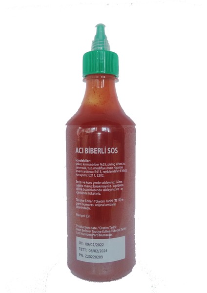 Sriracha Acı Biber Sosu Hot Chilli Sos 430 ml fiyatları