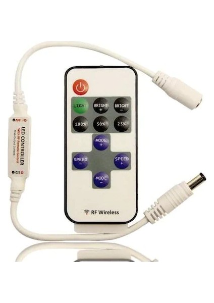 Uzaktan Kumandalı Şerit LED Dimmer LED Işık Kontrolü 12V/24V