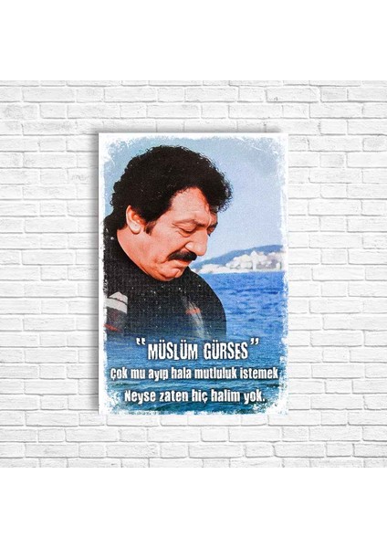 Müslüm Gürses Retro Ahşap Poster