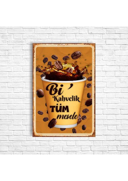 Kahve Retro Ahşap Poster
