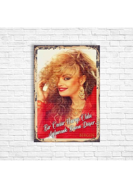 Bergen Retro Ahşap Poster