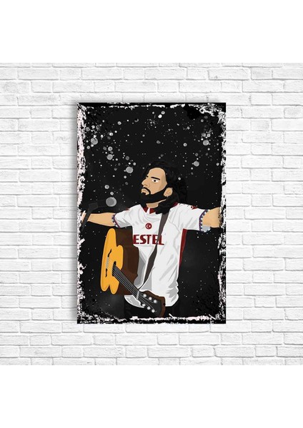 Kazım Koyuncu Retro Ahşap Poster