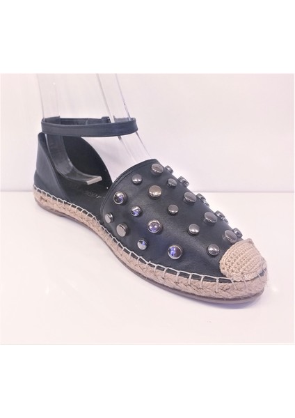 Bagsshoes Louıse Cardy 30075 Kadın Jüt Taban Hakiki Deri Zımbalı Espadril