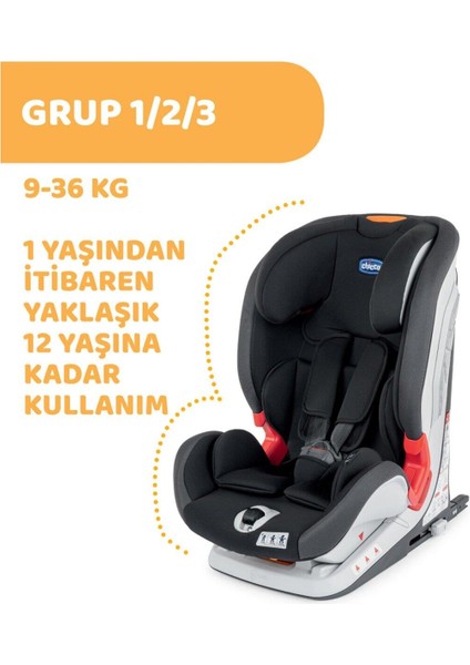 Chicco Youniverse Fix 1 2 3 Oto Koltuğu (9 - 36 Kg) - Black modelleri