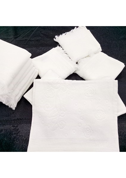 Etamin Işleme Mutfak Havlu Seti 12 Adet 50X30 cm Beyaz modelleri