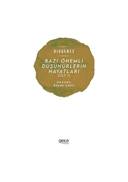 Bazı Önemli Düşünürlerin Hayatları Cilt 2