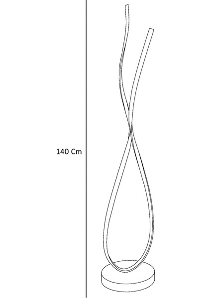 TRA20304 Eco 140 cm LED Lambader Alev Dansı - Işık Rengi 3000K Sıcak Beyaz