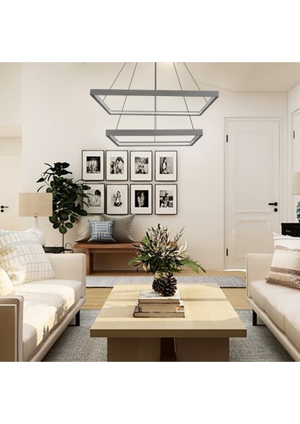 TRA30011 Eco 60*60 cm LED Avize Sarkıt Dikköşe Larga - Işık Rengi 4000K Doğal Beyaz