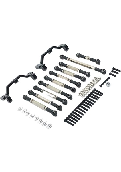 Mn D90 D91 MN99S Için Metal Direksiyon Bağlantı Çubuk Kitleri FJ45 1/12 Rc Araba Model Siyah(Yurt Dışından)