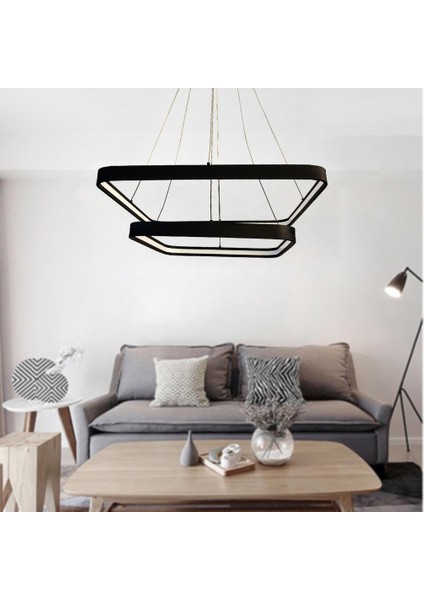 TRA30012 Eco 60*60 cm LED Avize Sarkıt Ovalköşe Larga - Işık Rengi 3000K Sıcak Beyaz