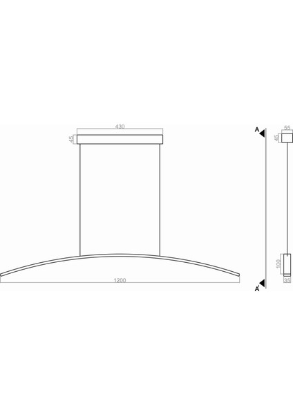 TRA20001 Eco 120 cm LED Avize Sarkıt Eyes - Işık Rengi 6500K Soğuk Beyaz fırsatları