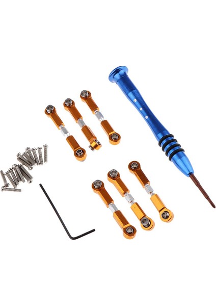 Servo Bağlantı Çekme Çubuğu Wltoys Için 1/18 Rc Buggy Araba Ayarlanabilir Direksiyon Çubuğu Altın Altın(Yurt Dışından)