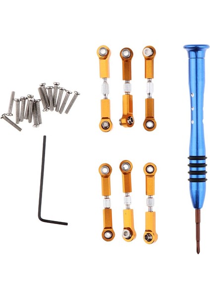 Servo Bağlantı Çekme Çubuğu Wltoys Için 1/18 Rc Buggy Araba Ayarlanabilir Direksiyon Çubuğu Altın Altın(Yurt Dışından)