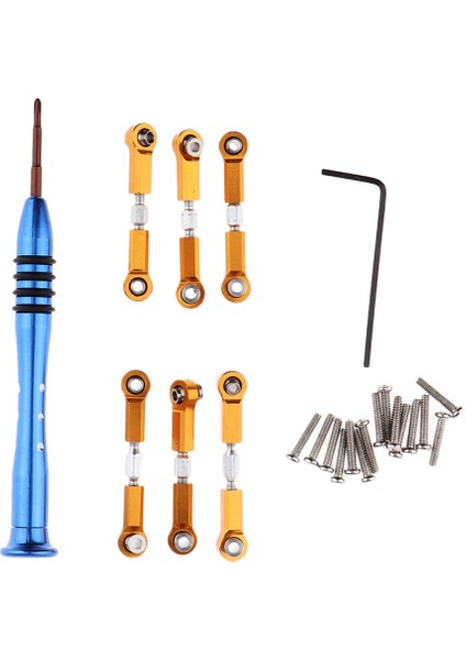Servo Bağlantı Çekme Çubuğu Wltoys Için 1/18 Rc Buggy Araba Ayarlanabilir Direksiyon Çubuğu Altın Altın(Yurt Dışından)