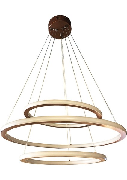 TRA30051 Eco Ø60 cm LED Avize Sarkıt Saturn - Işık Rengi 3000K Sıcak Beyaz