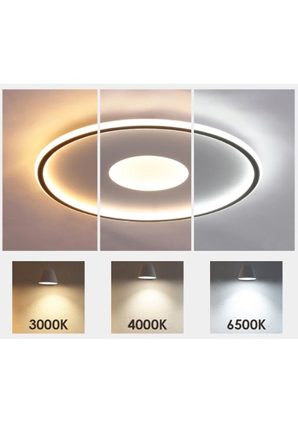 TRA54105Y Eco Ø60 cm LED Avize Plafonyer Basıs - Işık Rengi 3000K Sıcak Beyaz
