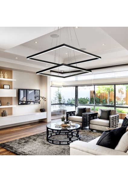 TRA32008 Eco 60*60 cm LED Avize Sarkıt 2kare - Işık Rengi 6500K Soğuk Beyaz