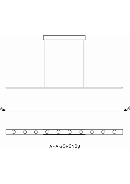 TRA21001 Eco 120 cm LED Avize Sarkıt Punt - Işık Rengi 4000K Doğal Beyaz modelleri