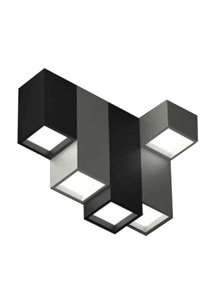 TRA84002B Eco 40*20 cm LED Avize Plafonyer Lux Cube - Işık Rengi 4000K Doğal Beyaz