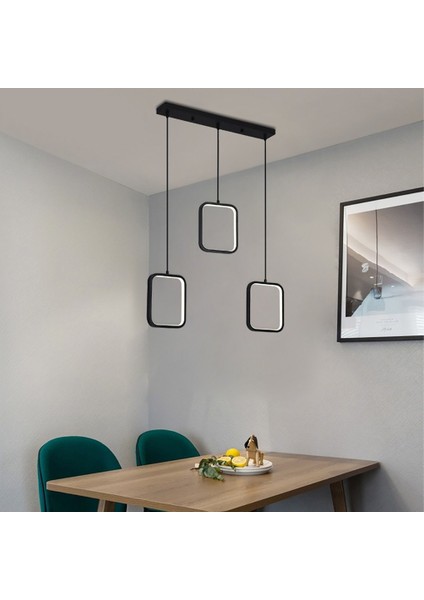 TRA30601 Eco 3x(30*30 Cm) LED Avize Sarkıt Üçkare - Işık Rengi 3000K Sıcak Beyaz