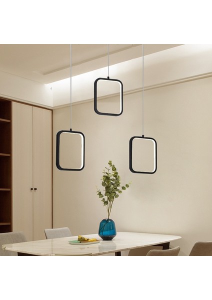 TRA30601 Eco 3x(30*30 Cm) LED Avize Sarkıt Üçkare - Işık Rengi 3000K Sıcak Beyaz
