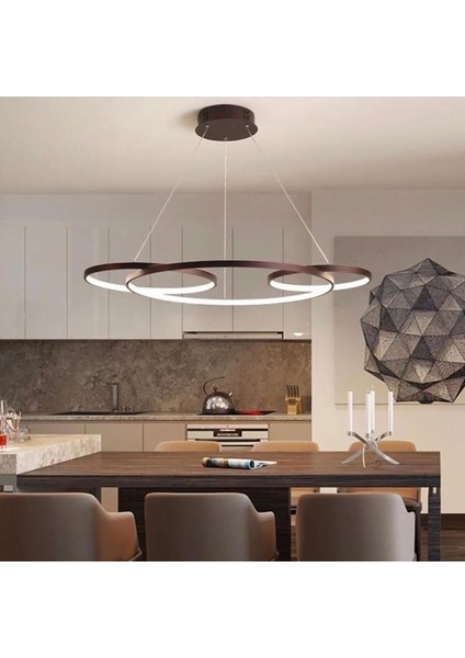 TRA30062 Eco 110*65 cm LED Avize Sarkıt Girift - Işık Rengi 6500K Soğuk Beyaz