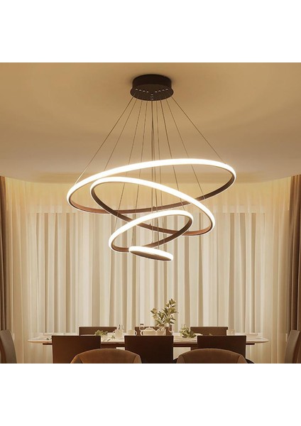TRA30104 Eco Ø100 cm LED Avize Sarkıt Mını4 - Işık Rengi 6500K Soğuk Beyaz