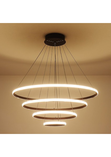 TRA30104 Eco Ø100 cm LED Avize Sarkıt Mını4 - Işık Rengi 6500K Soğuk Beyaz