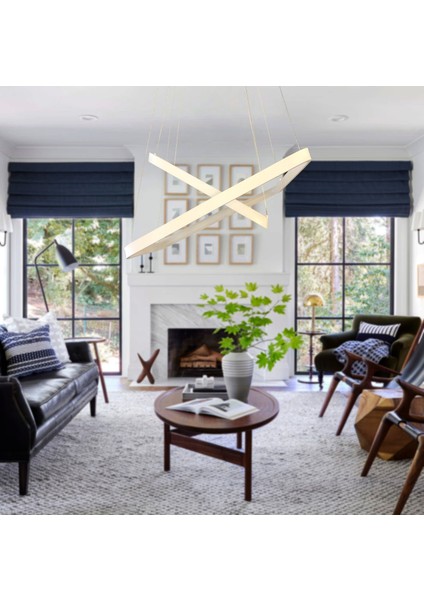 TRA30014 Eco 60*60 cm LED Avize Sarkıt Ovalköşe 2kare - Işık Rengi 6500K Soğuk Beyaz