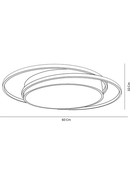 TRA36504 Eco 78*70 cm LED Avize Plafonyer DRUM2BELT - Işık Rengi 4000K Doğal Beyaz