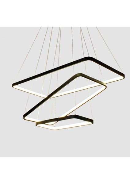 TRA30067 Eco 80*50 cm LED Avize Sarkıt Ovalköşe Üç4gen - Işık Rengi 3000K Sıcak Beyaz