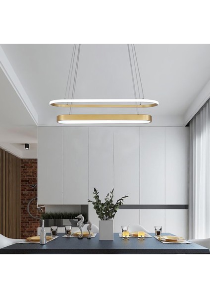 TRA34205 Eco 120*18 cm LED Avize Sarkıt Long Drumbelt - Işık Rengi 6500K Soğuk Beyaz