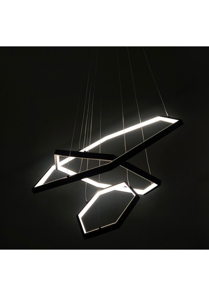 TRA30034 Eco Ø70 cm LED Avize Sarkıt Üç6gen - Işık Rengi 6500K Soğuk Beyaz