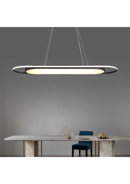 TRA34203S Eco 120*18 cm LED Avize Sarkıt Long Drumbelt - Işık Rengi 3000K Sıcak Beyaz