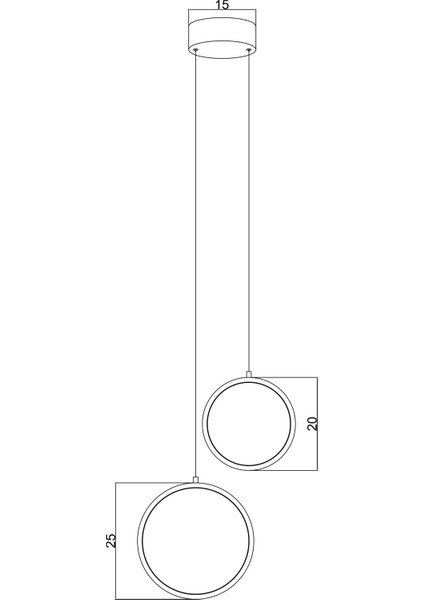 TRA32023 Eco 50*35 cm LED Avize Sarkıt Bb8 - Işık Rengi 3000K Sıcak Beyaz