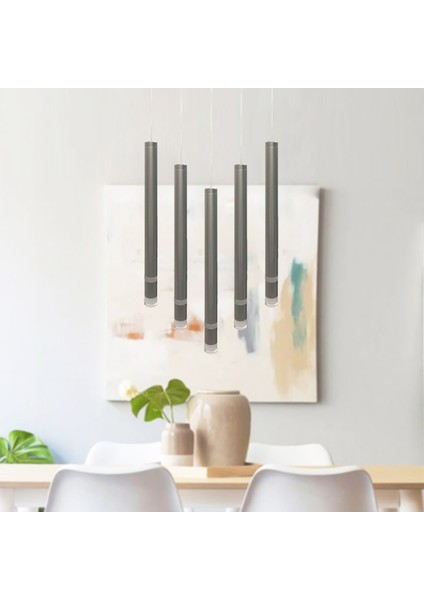 TRA83055L Eco 5*ø40 mm LED Avize Sarkıt Long Grandetubo2 - Işık Rengi 3000K Sıcak Beyaz