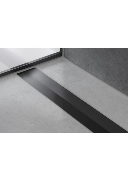 Raindrain Flex Duş Kanalı 70 cm Kesilebilir Satin Siyah + Iç Set