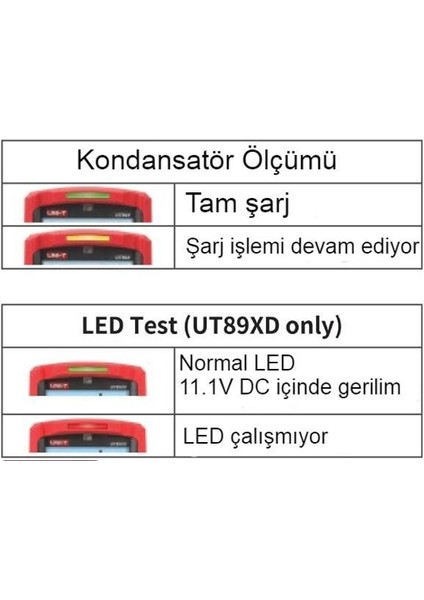 UT89XD Çok Fonksiyonlu Dijital Multimetre