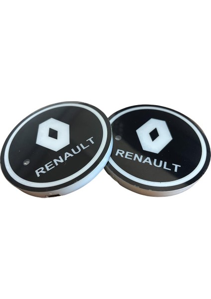 Renault Logolu Rgb LED Işıklı Bardaklık Altı