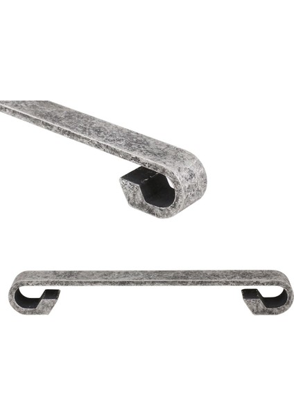 Nobel Mobilya Dolap Kapak Çekmece Kulpu Antik Gümüş Metal 128 mm