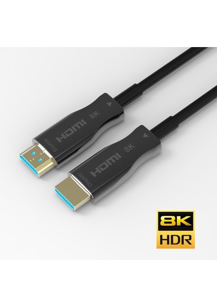 Aoc Fiber HDMI 2.1 Kablo - 48GBPS, 8k 60Hz, 4K 120Hz, 4K 60Hz, Earc, Hdr, D-Hdr, Hdcp2.3, Dolby Vision, Dolby Atmos (5 Metre)