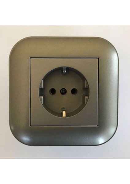 Loft Antrasit Topraklı Priz